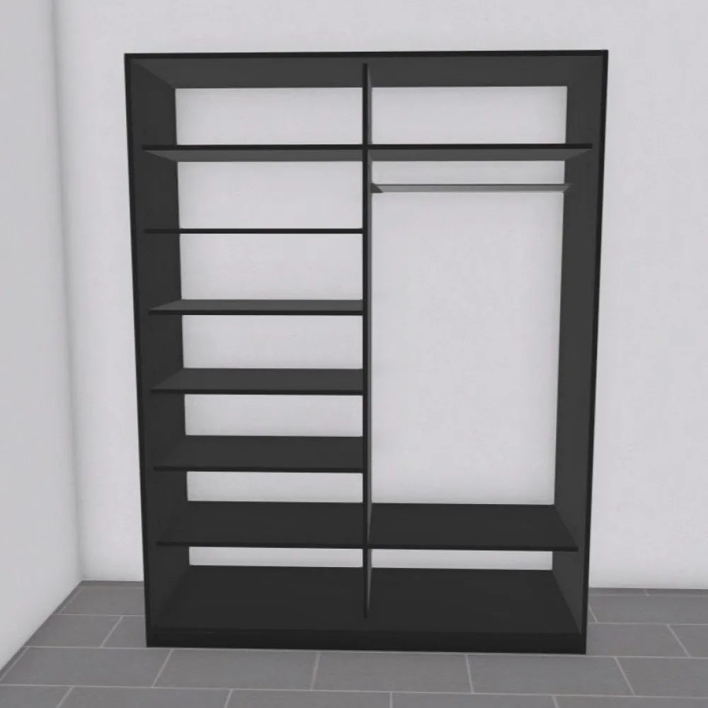 New Liukuovikaappi 156-185cm, tangolla ja hyllyillä, mittojen mukaan, eri värejä Liukuovikaapit