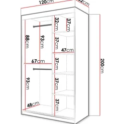 Liukuovivaatekaappi RIFLO SLIM 2 120, 120x200cm*Nomla Sale