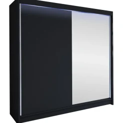 New Liukuovivaatekaappi TALIN I, LED-valaistuksella, peilillä, 180x215cm Liukuovikaapit
