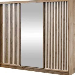 New Liukuovivaatekkaappi LONDON 250 L, 250x215cm, ruskea Vaatekaapit