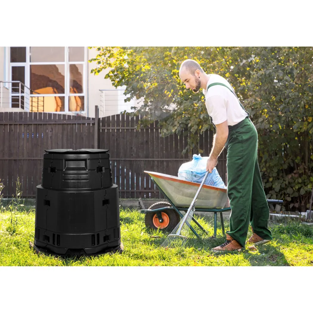 Lämminkomposti Master 375 L -15°C musta*Greenline New
