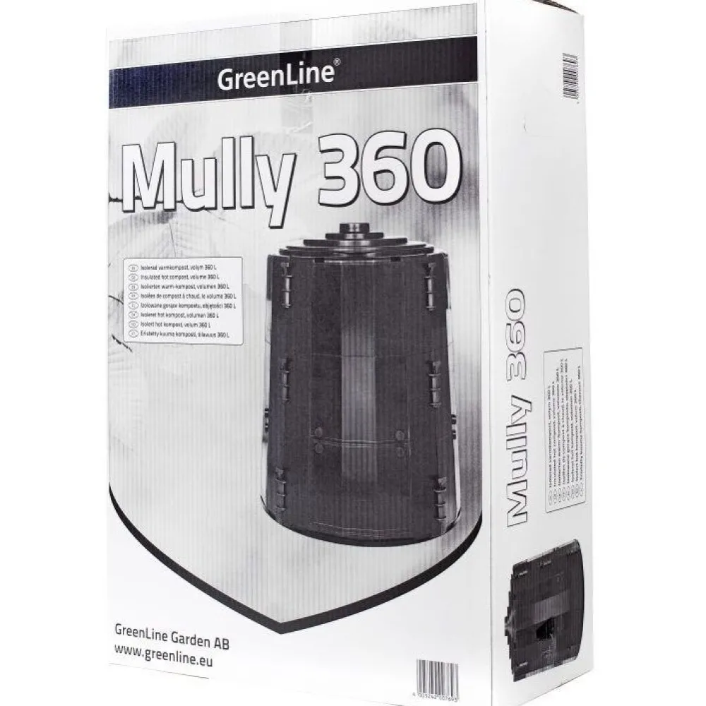 Outlet Lämminkomposti Mully 360 L -15°C musta Lämpökompostorit