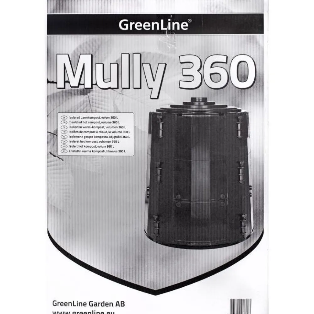 Outlet Lämminkomposti Mully 360 L -15°C musta Lämpökompostorit