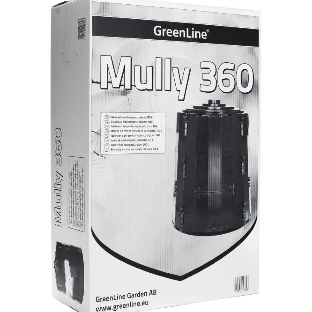 Outlet Lämminkomposti Mully 360 L -15°C musta Lämpökompostorit