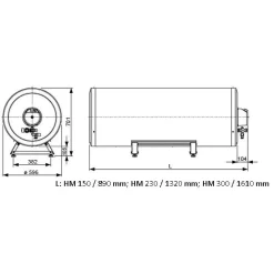 Lämminvesivaraaja Sauna HM-230 rst 230 l saunamalli*Haato Hot