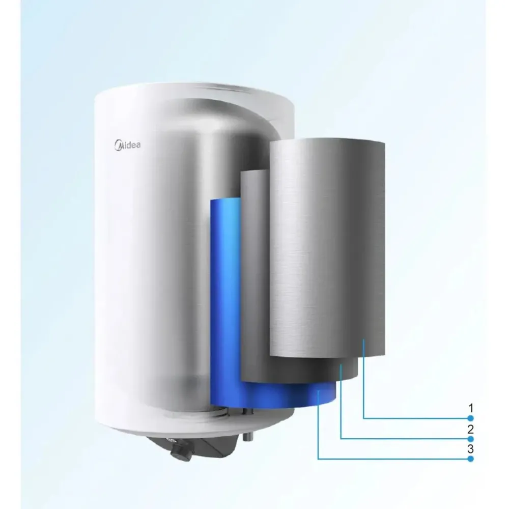 Lämminvesivaraaja Lume, Wi-Fi, emali, 50l*Midea Best