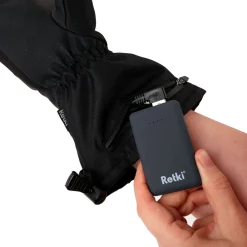 Lämmitettävät rukkaset , 2x5V, 3000mAh, L/XL, musta*Retki Online