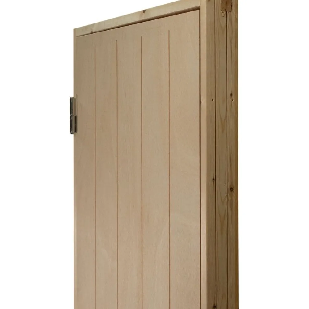 Lämpimän varaston ovi Ljusdal 90x200cm oikea, käsittelemätön urajyrsitty vaneri*JABO Discount