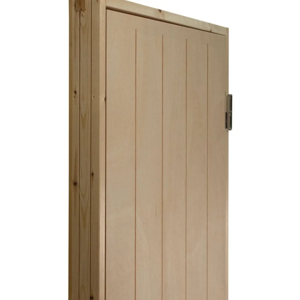 Lämpimän varaston ovi Ljusdal 90x200cm vasen, käsittelemätön urajyrsitty vaneri*JABO New