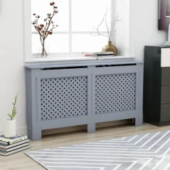 Lämpöpatterin suoja antrasiitti 152x19x81 cm mdf*FinePRICE New