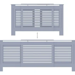 Sale Lämpöpatterin suoja harmaa mdf 205 cm Patterinsuojat