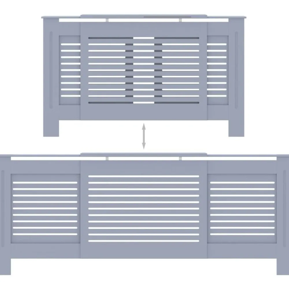 Sale Lämpöpatterin suoja harmaa mdf 205 cm Patterinsuojat