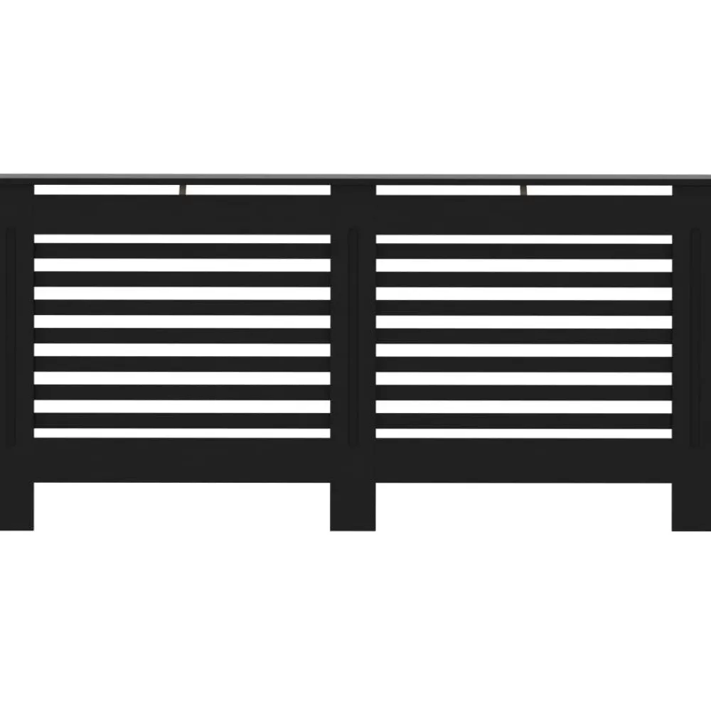 Lämpöpatterin suoja musta 172x19x81cm mdf*FinePRICE Clearance