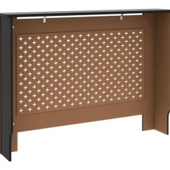 Lämpöpatterin suoja musta 112x19x81 cm mdf*FinePRICE Sale