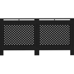 Lämpöpatterin suoja musta 172x19x81 cm mdf*FinePRICE Sale
