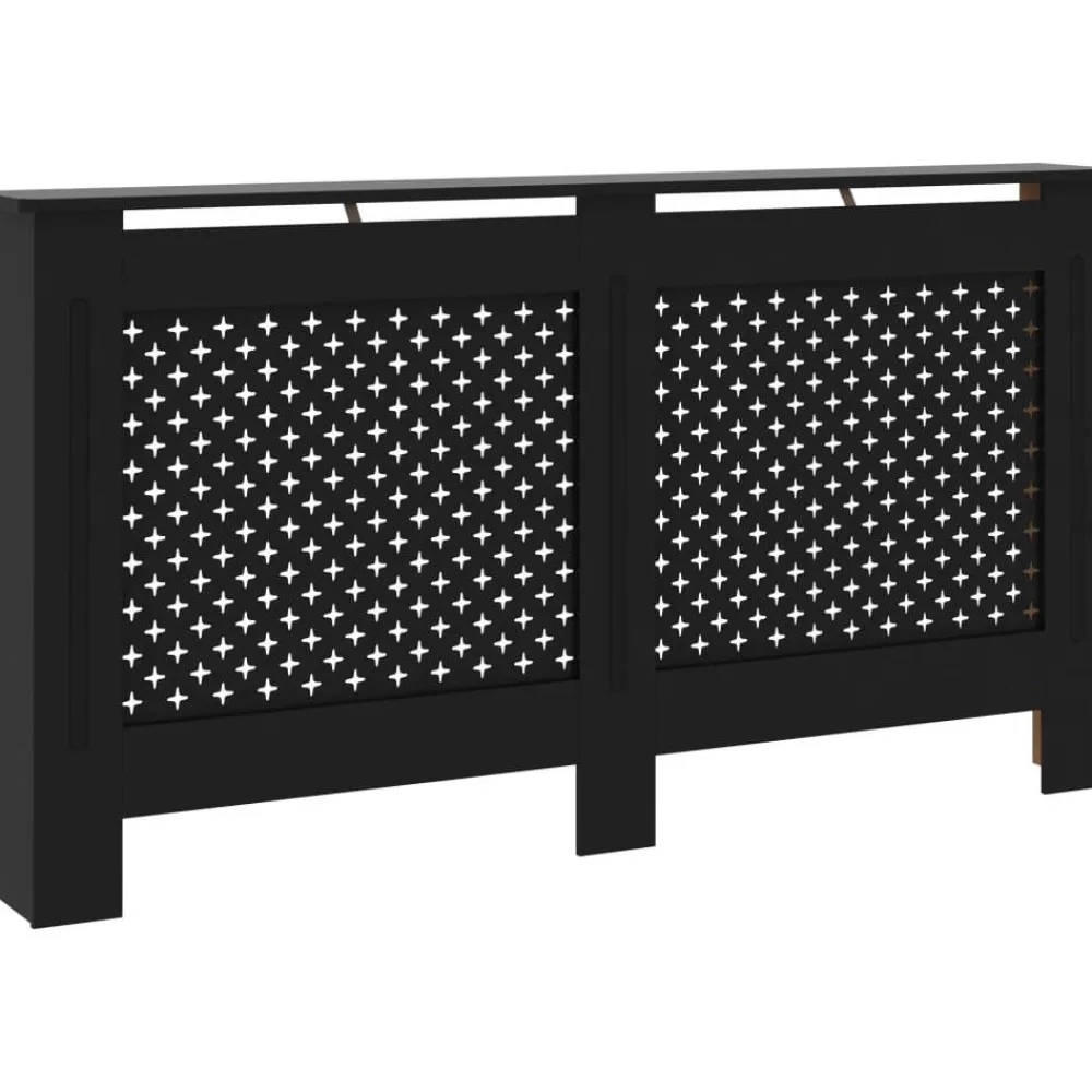 Best Lämpöpatterin suoja musta 152x19x81 cm mdf Patterinsuojat