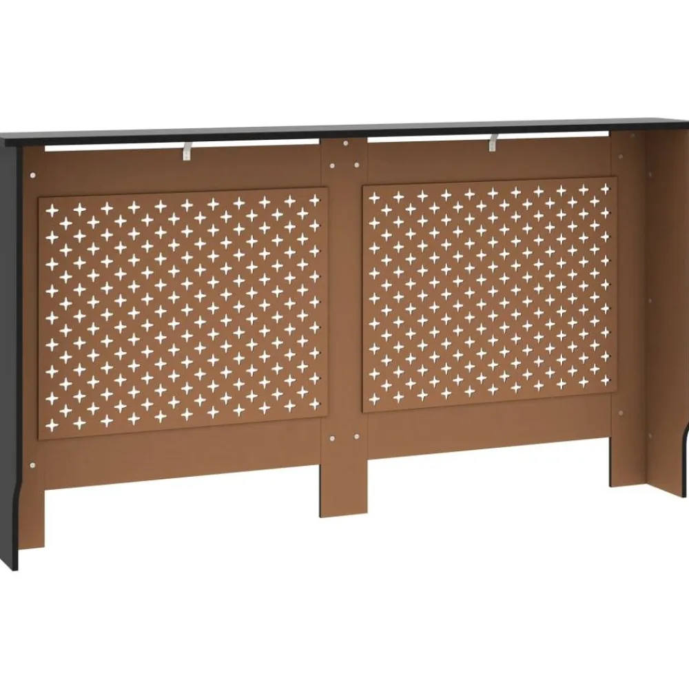 Best Lämpöpatterin suoja musta 152x19x81 cm mdf Patterinsuojat