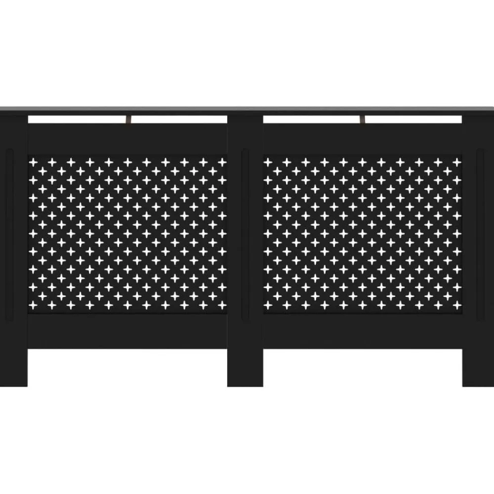 Best Lämpöpatterin suoja musta 152x19x81 cm mdf Patterinsuojat