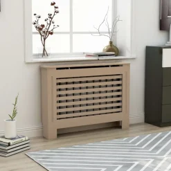 Online Lämpöpatterin suoja 112x19x81cm mdf Patterinsuojat