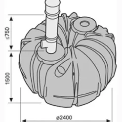 Lokasäiliöpaketti sis. umpisäiliö 5300l + täyttymishälytin + 3kpl ankkurointipaketti*Uponor Clearance