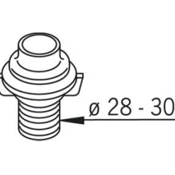 Outlet Läpivientikappale 126753-11 Ø 28-30 mm valkoinen Hanavarusteet Ja -Liittimet