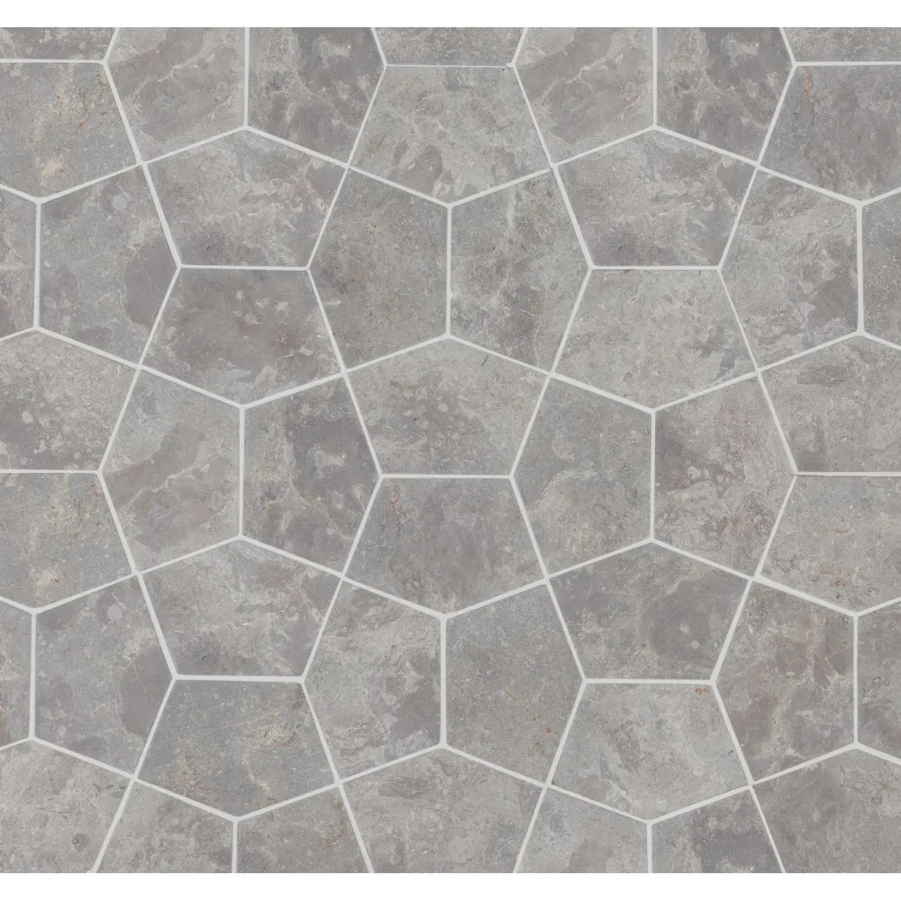 Luonnonkivilaatta Pentagon Light Grey, 150x100mm*Qualitystone Best