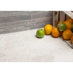 Hot Luonnonkivilaatta Picket White Marble, 100x200mm Marmorilaatat|Pakkasenkestävät Laatat