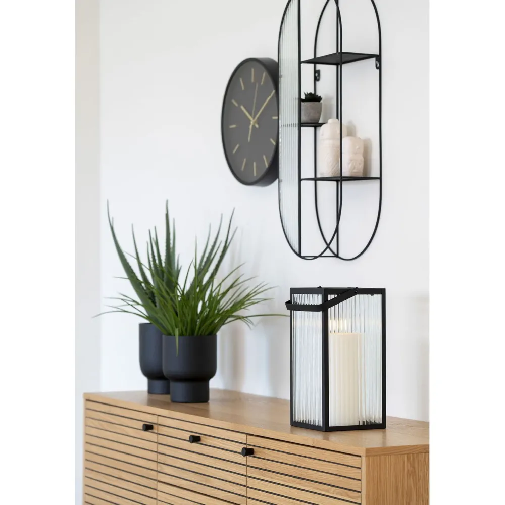 Lyhty Almonte, musta metalli/lasi*House Nordic Sale
