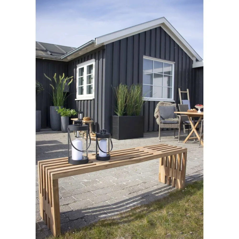 Lyhty Bondi, 2kpl, musta teräs/lasi*House Nordic Outlet