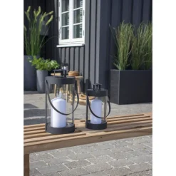 Lyhty Bondi, 2kpl, musta teräs/lasi*House Nordic Outlet