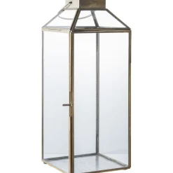 Clearance Lyhty Mysore, antiikkimessinki/lasi Lyhdyt