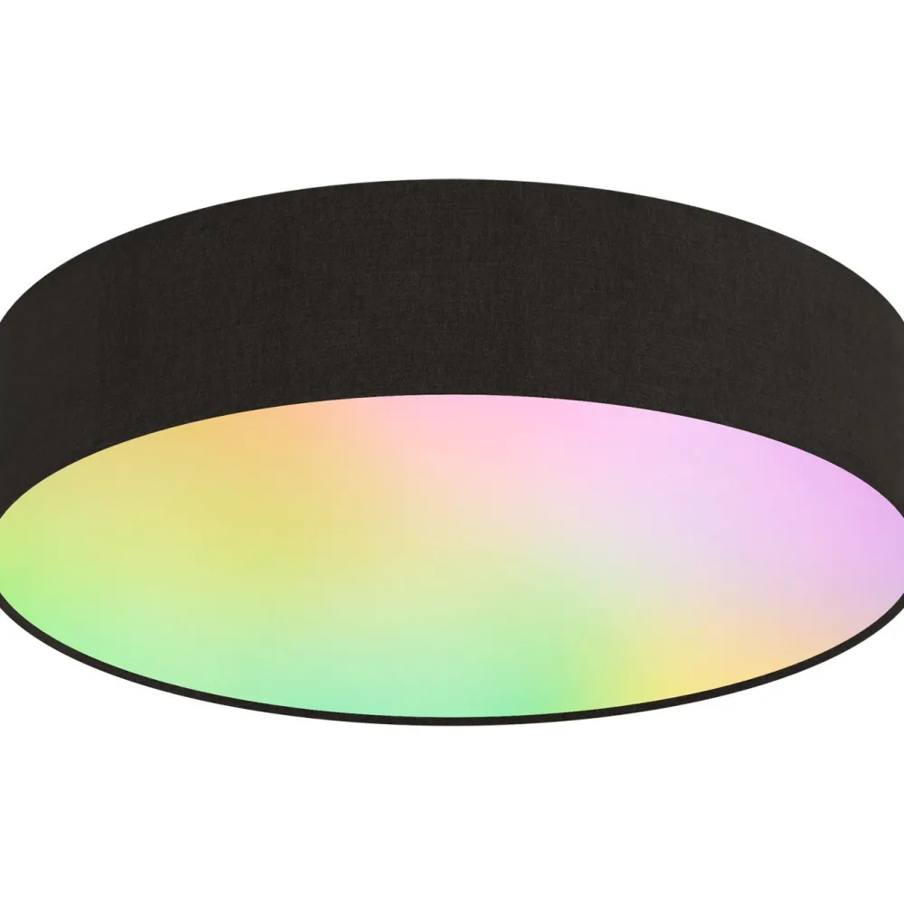 Älykattoplafondi Smart Ø30cm RGB + 3000-6500K musta*Calex Online
