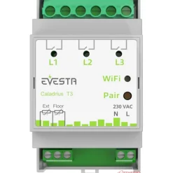Discount Älytermostaatti pörssisähköohjauksella Evesta Caladrius T3, wifiohjelmoitava, 3-vaihe 3x16A Älytermostaatit