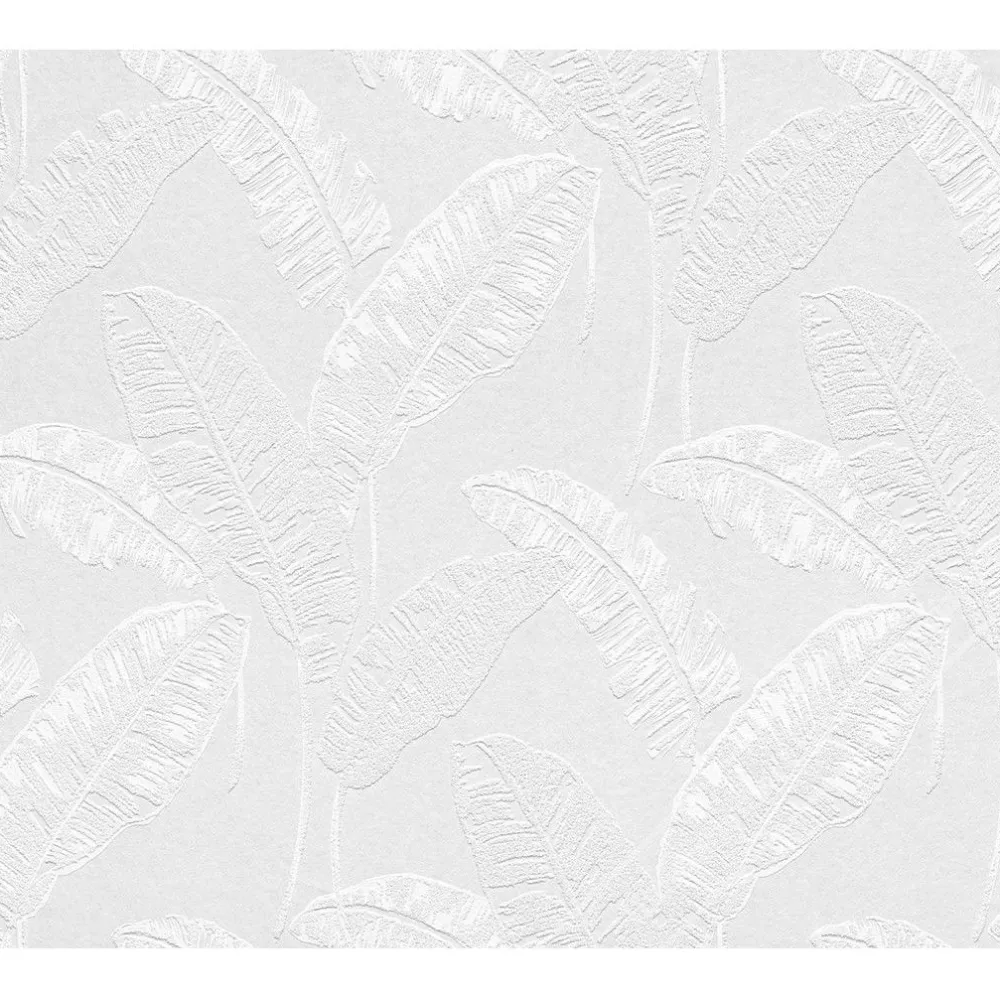Maalattava tapetti Patent Decor Green 5732, 0,75x10,05m, kasvi, valkoinen*Tapetit.fi Discount