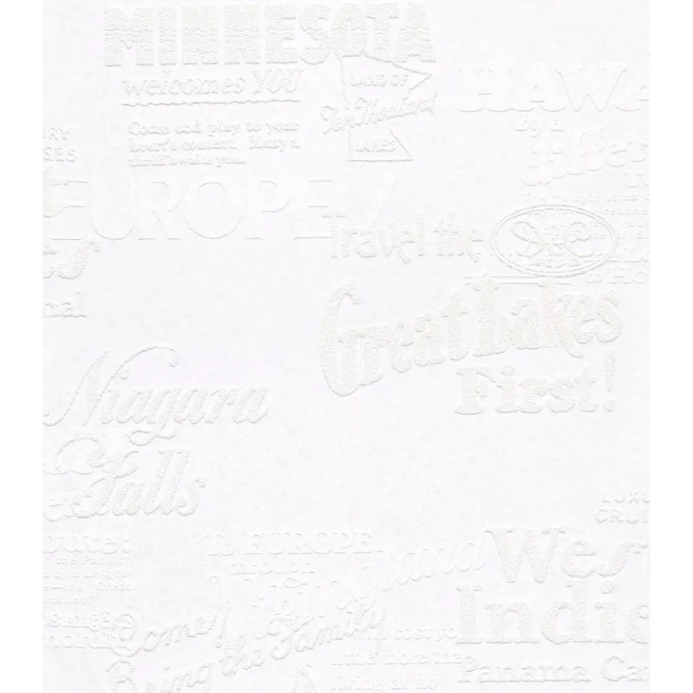 Sale Maalattava tapetti Patent Decor 3D 9463, teksti, valkoinen Maalattavat Tapetit