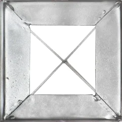 Maapiikit 12 kpl hopea 10x10x76 cm galvanoitu teräs*FinePRICE Outlet