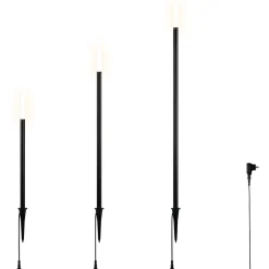 Best Maapiikkivalaisin LED Stick mattamusta Puutarhavalaisimet