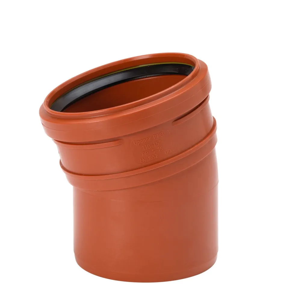 Maaviemärin kulmayhde PVC 315x15°*Uponor Best
