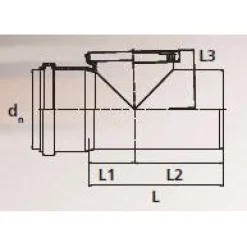Maaviemärin puhdistusyhde PVC 200 mm*Uponor Hot
