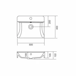Best Malja-allas Octavia 500x400mm valumarmori valkoinen Malja-Altaat