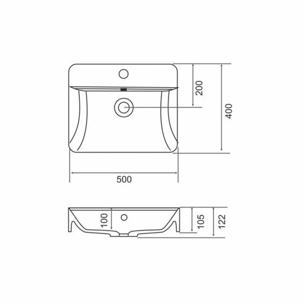 Best Malja-allas Octavia 500x400mm valumarmori valkoinen Malja-Altaat