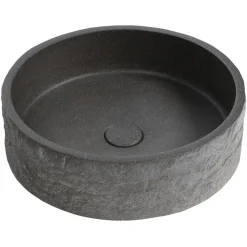 Malja-allas Ispir, 40cm, pohjaventtiili, graniittimusta*Interia Best