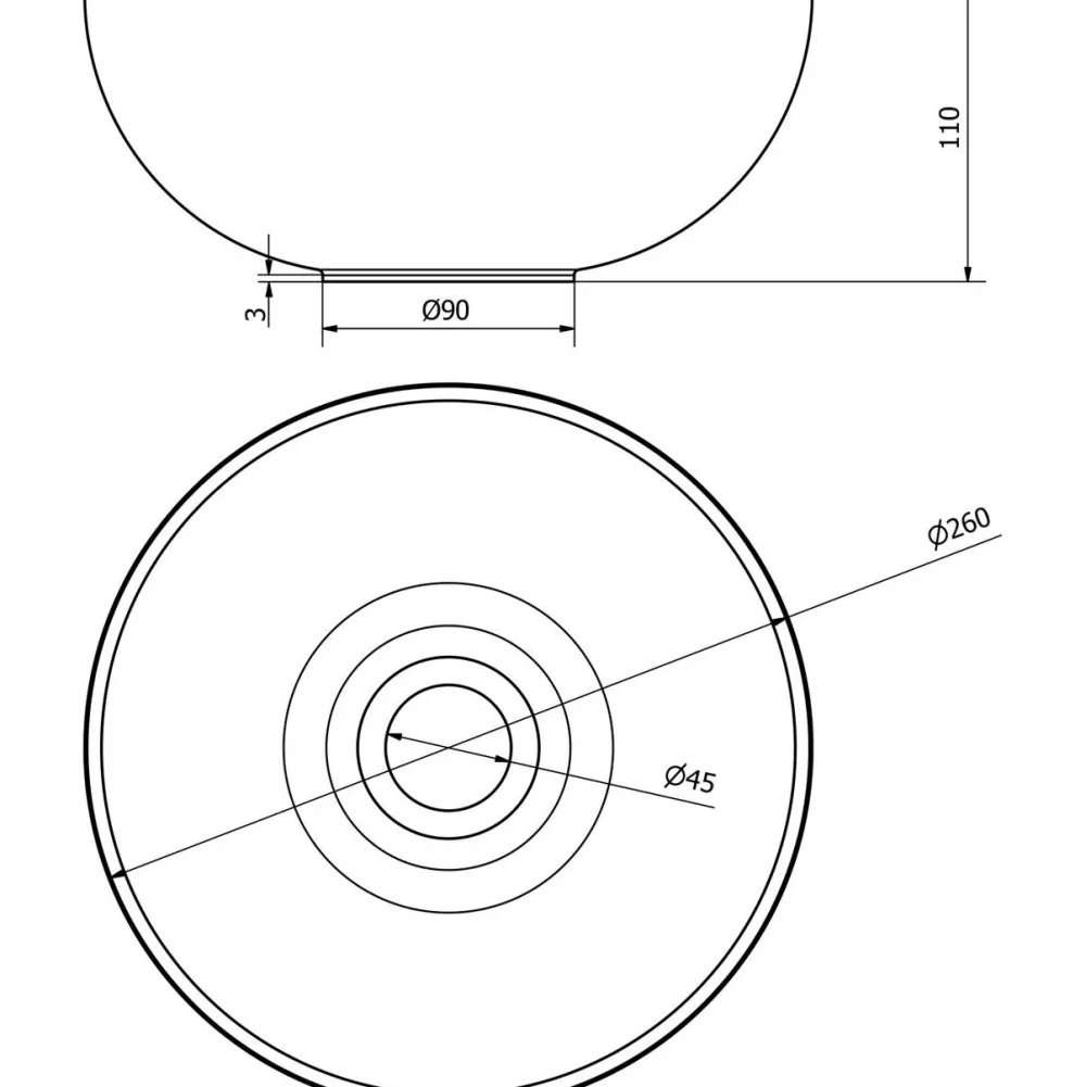 Malja-allas Minor ø260 mm kivi valkoinen*Interia Clearance