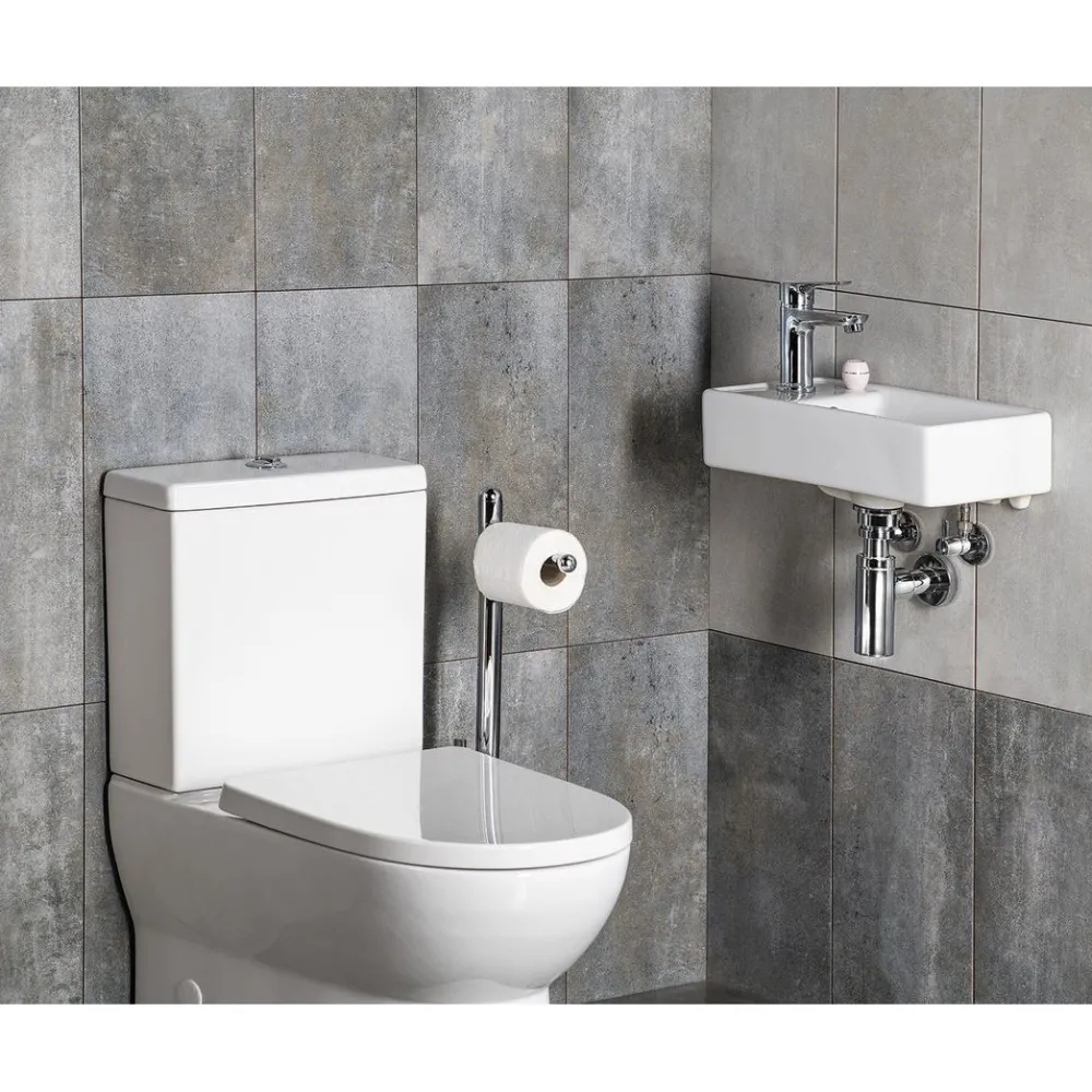 Sale Malja-allas Minos Cloakroom 400x220 mm vasen valkoinen Seinään Kiinnitettävät Altaat