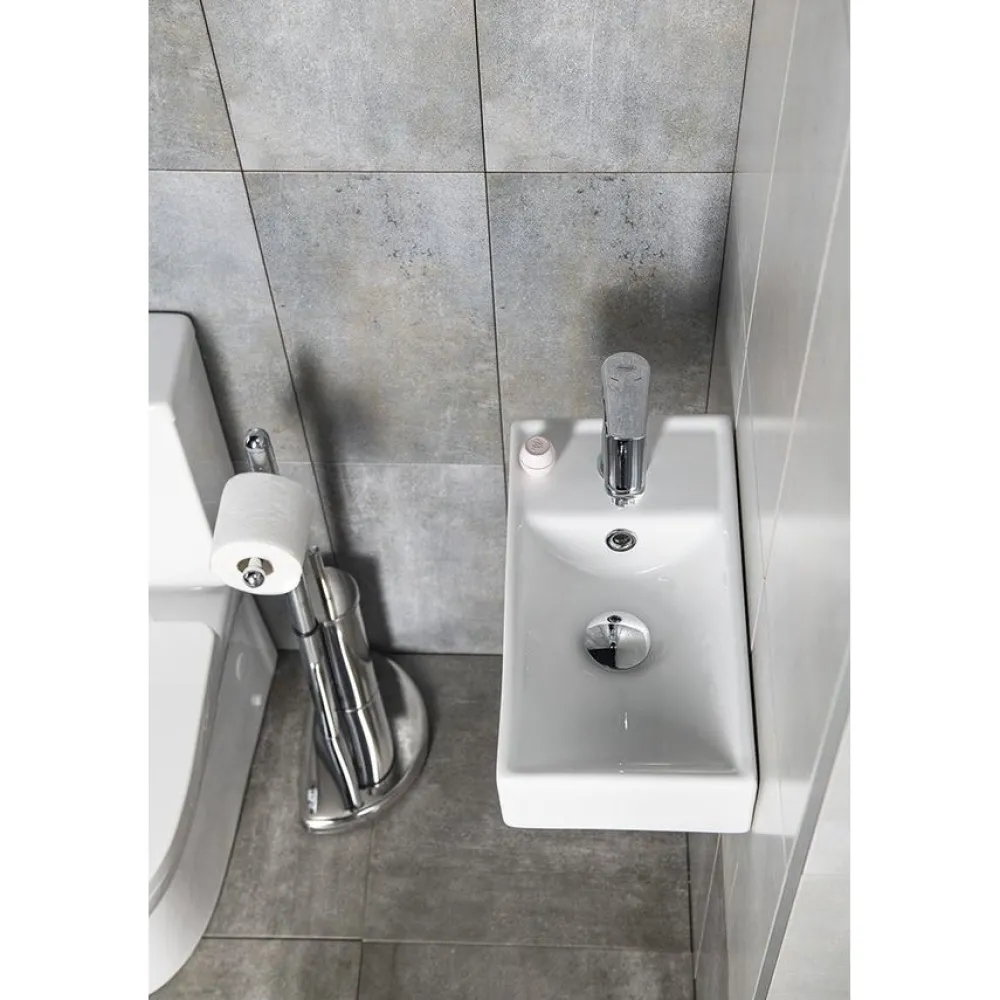 Sale Malja-allas Minos Cloakroom 400x220 mm vasen valkoinen Seinään Kiinnitettävät Altaat