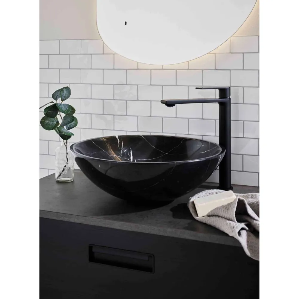 Best Malja-allas Marble, 410 mm, musta Pesualtaat Tason Päälle|Malja-Altaat