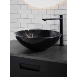 Best Malja-allas Marble, 410 mm, musta Pesualtaat Tason Päälle|Malja-Altaat