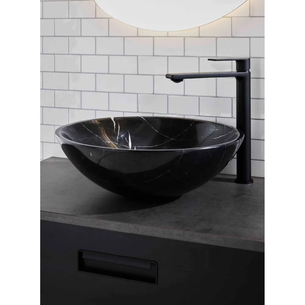 Best Malja-allas Marble, 410 mm, musta Pesualtaat Tason Päälle|Malja-Altaat