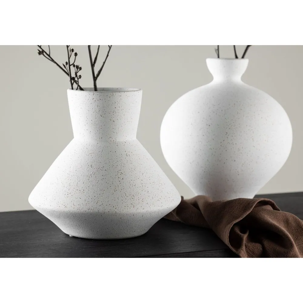Clearance Maljakko Rellis, ø22cm, valkoinen Maljakot