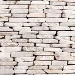 Marmorimosaiikki Standing White Interlock, verkolla, vapaa mitta*Qualitystone Hot